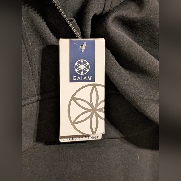 🧘‍♀️ GAIAM Hudson Scuba Popover 1/2 Zip Sweatshirt - Black - XL Women's 🧘‍♀️ - Picture 9 of 13